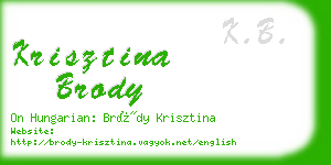 krisztina brody business card